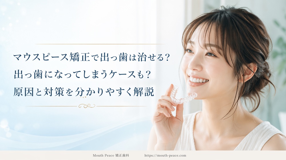 マウスピース矯正で出っ歯は治せる？出っ歯になってしまうケースも？原因と対策を分かりやすく解説