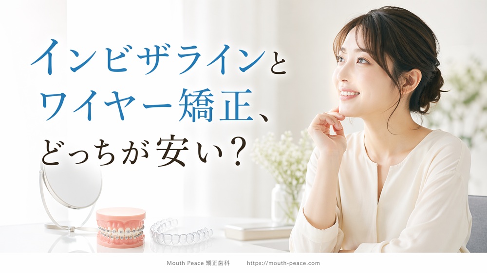 インビザラインとワイヤー矯正、どっちが安い？