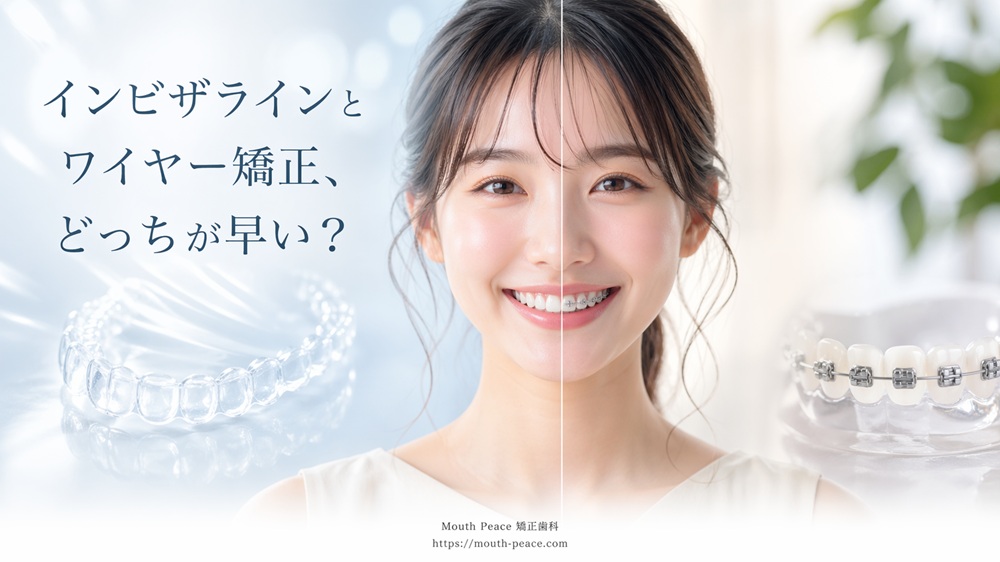 インビザラインとワイヤー矯正、どっちが早い？