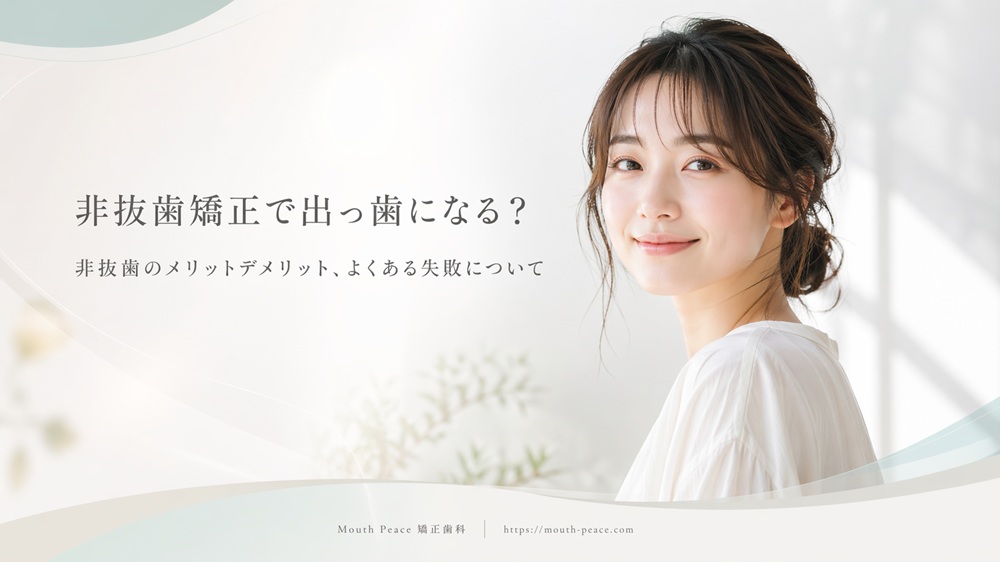 非抜歯矯正で出っ歯になる？非抜歯のメリットデメリット、よくある失敗について