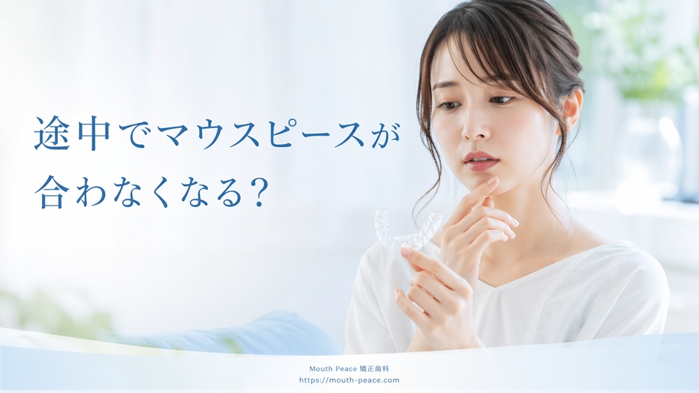 途中でマウスピースが合わなくなる？