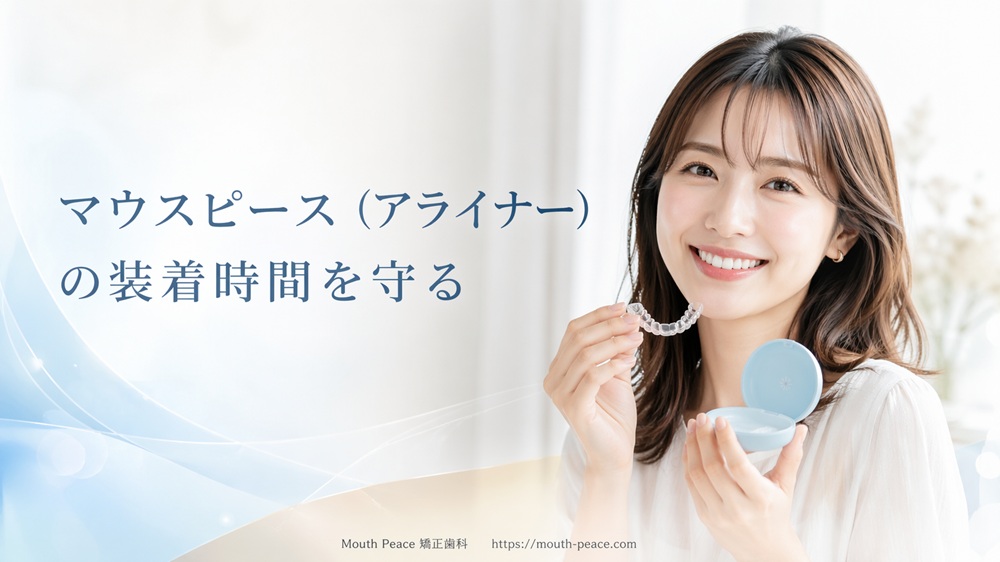 マウスピース（アライナー）の装着時間を守る