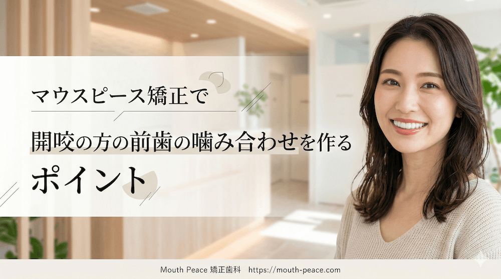 マウスピース矯正で開咬の方の前歯の噛み合わせを作るポイント